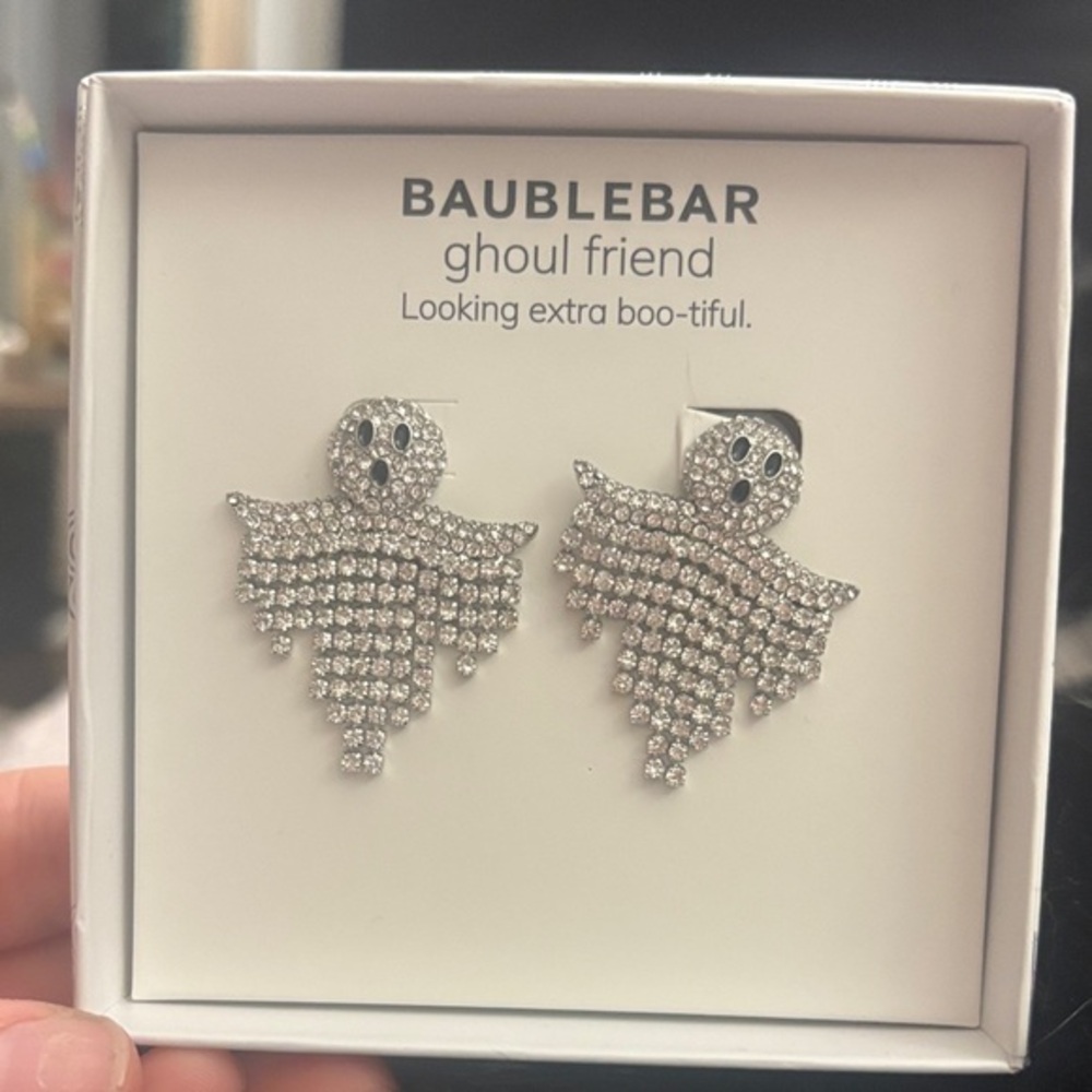 BaubleBar silver tone Ghost Earrings